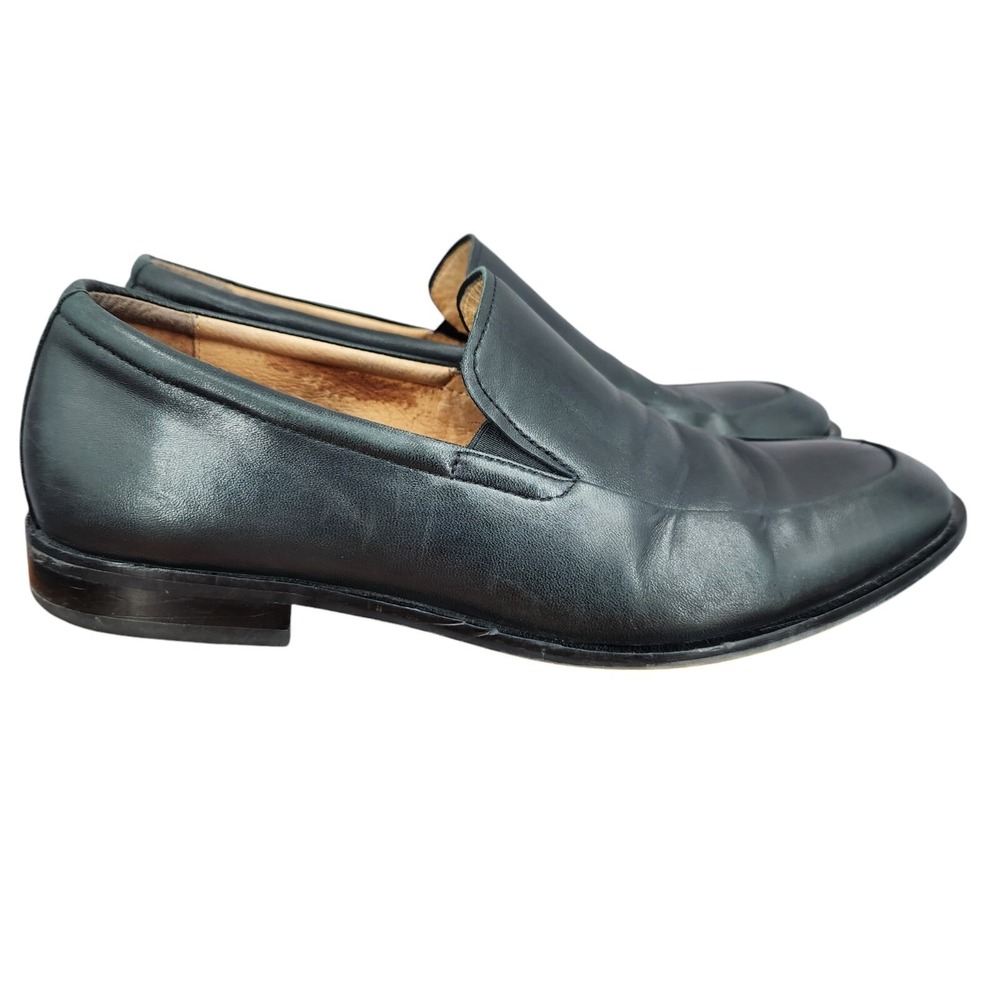 Warfield & Grand Loafer Mens‎ 10 Jackson Black Leather Slip On Shoes 90903